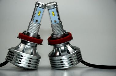 Silver Color Car LED Headlight Bulbs High Strength Aluminum Material